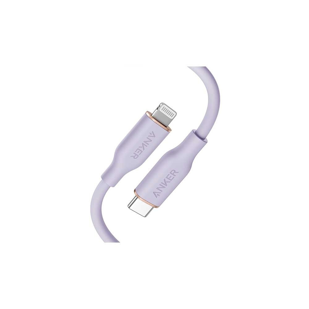 كيبل أنكر باور لاين فلو يو إس بي سي الي لايتنينق 0.9 م - بنفسجي